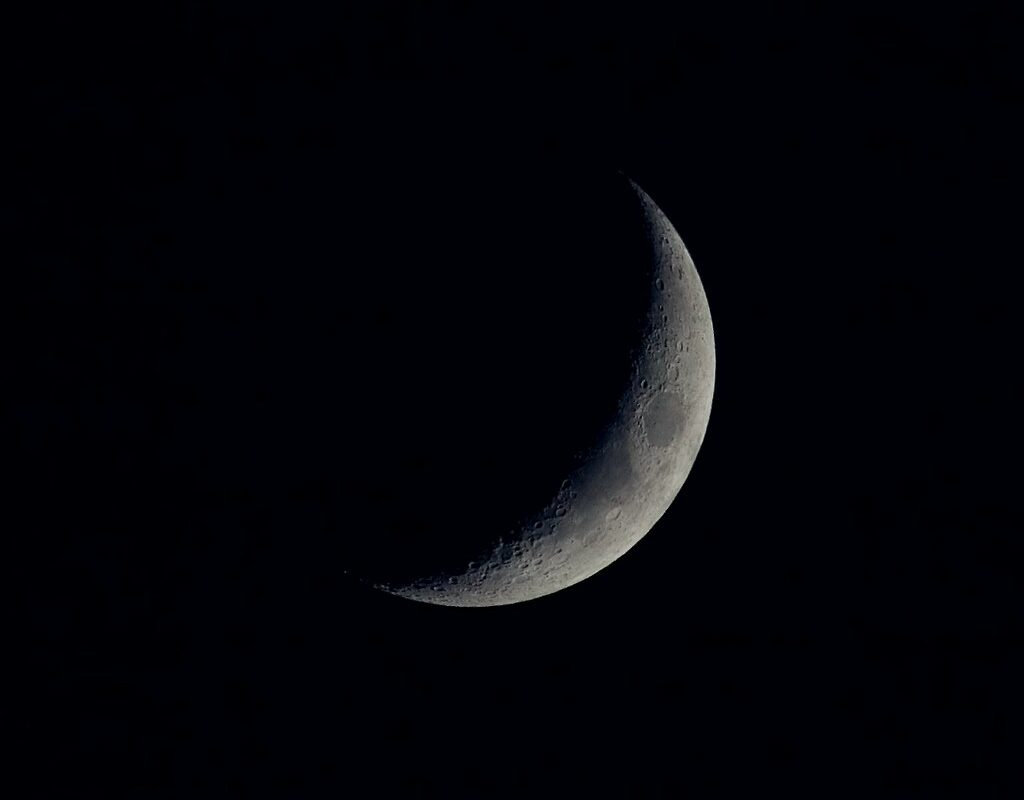Waxing Crescent Moon (NASA, Marshall, 09/30/07)